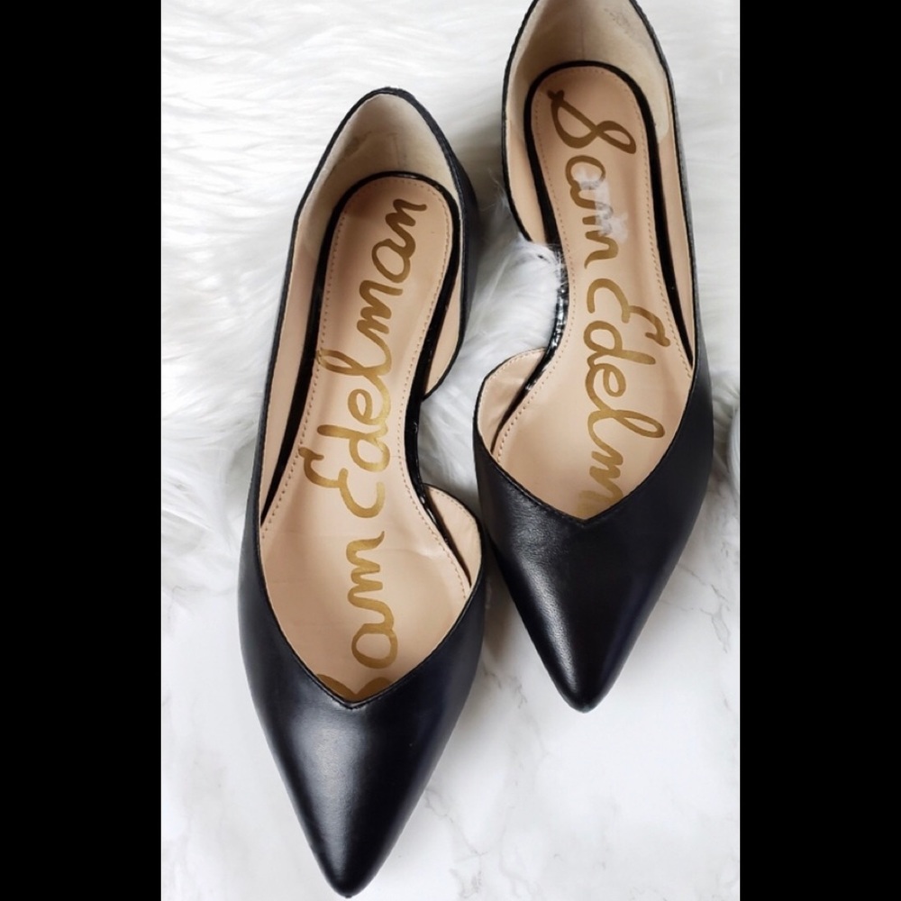 Sam Edelman Roxane black leather slip-on flats